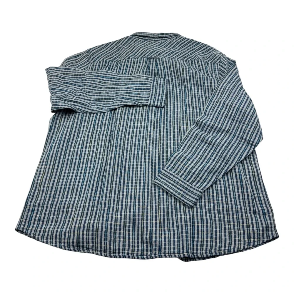 Carbon2Cobalt Mens XXL Blue Plaid Cotton Button Down Shirt 133692 NWT - Picture 3 of 10